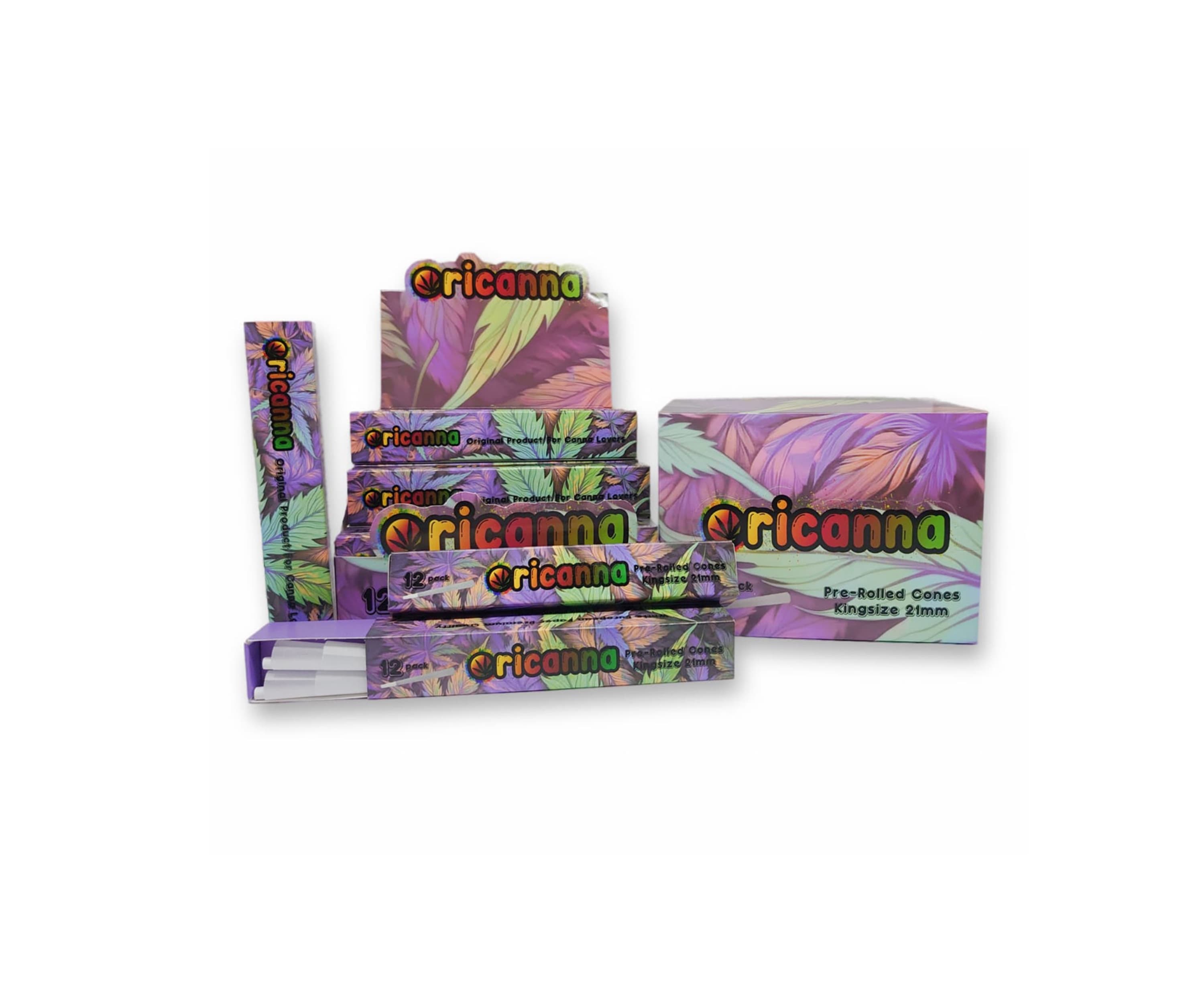 Oricanna custom branded pre-rolled cone pack